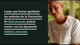 VÍDEO SOBRE LAS ASIGNATURAS Y LOS PUESTOS DE TRABAJO DEL CURSO DE QUIROMASAJE