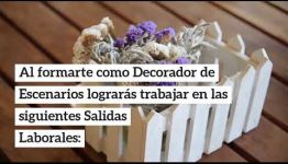VÍDEO SOBRE LAS ASIGNATURAS Y LAS SALIDAS LABORALES AL EDUCARTE COMO DECORADOR DE ESCENARIOS